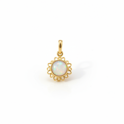 Flower pendant – white mica