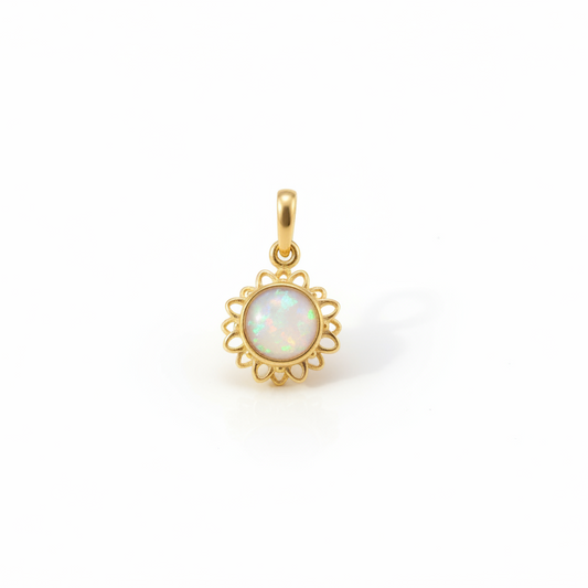 Flower pendant – white mica