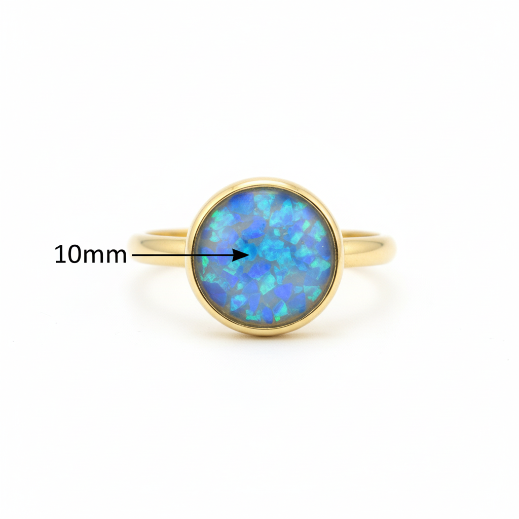 9ct Gold Circle Memorial Ring | Ashes, Hair or Flowers | Hallmarked Birmingham Assay Office