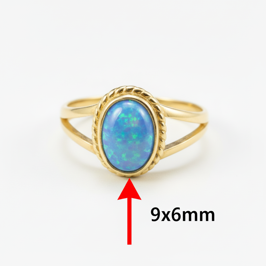 9ct Gold Rope Bezel Oval Memorial Ring | Ashes, Hair or Flowers | Hallmarked Birmingham Assay Office