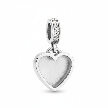 Heart CZ Dangle – Blank, True Proportions