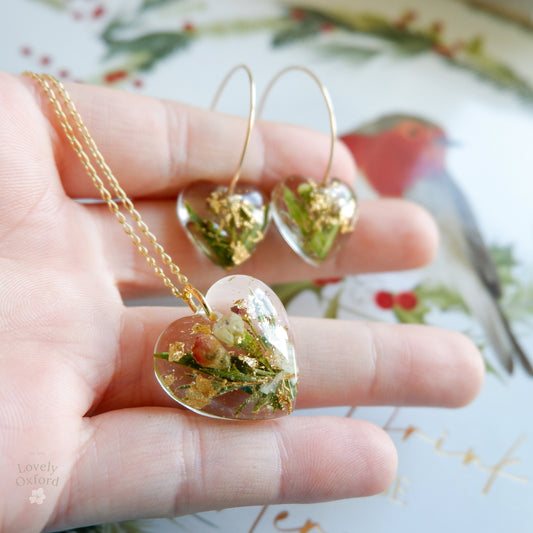 Bridal Bouquet Flower Earrings - Real Flower Resin Wedding Keepsake