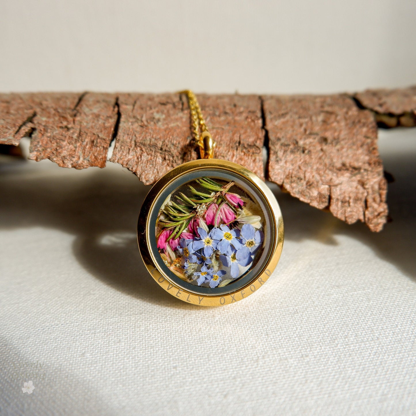 Wedding Bouquet Glass Locket Necklace - Flower Preservation Keepsake