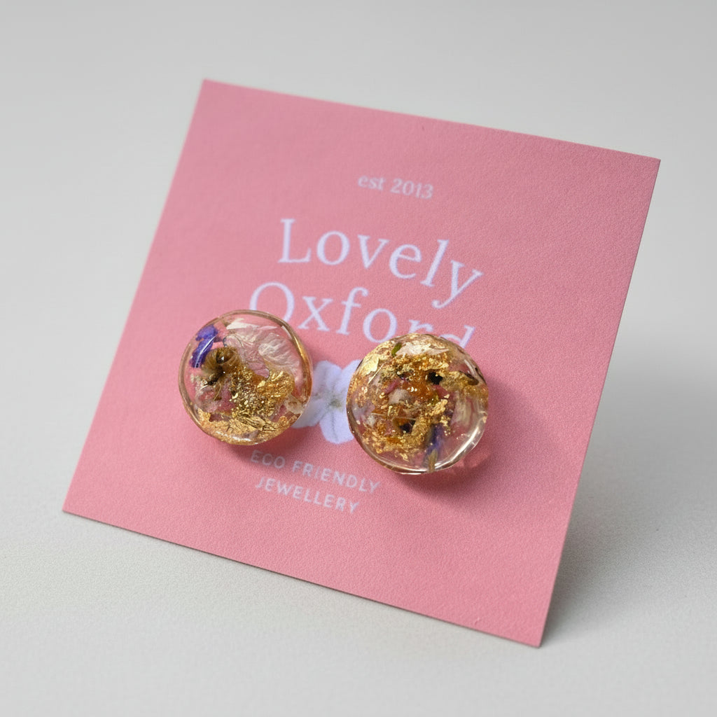 Flower Preservation Stud Earrings | Wedding Bouquet Keepsake