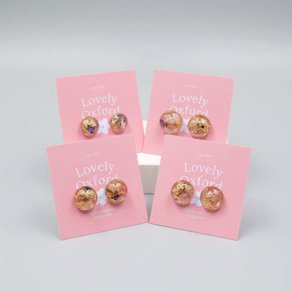 Flower Preservation Stud Earrings | Wedding Bouquet Keepsake