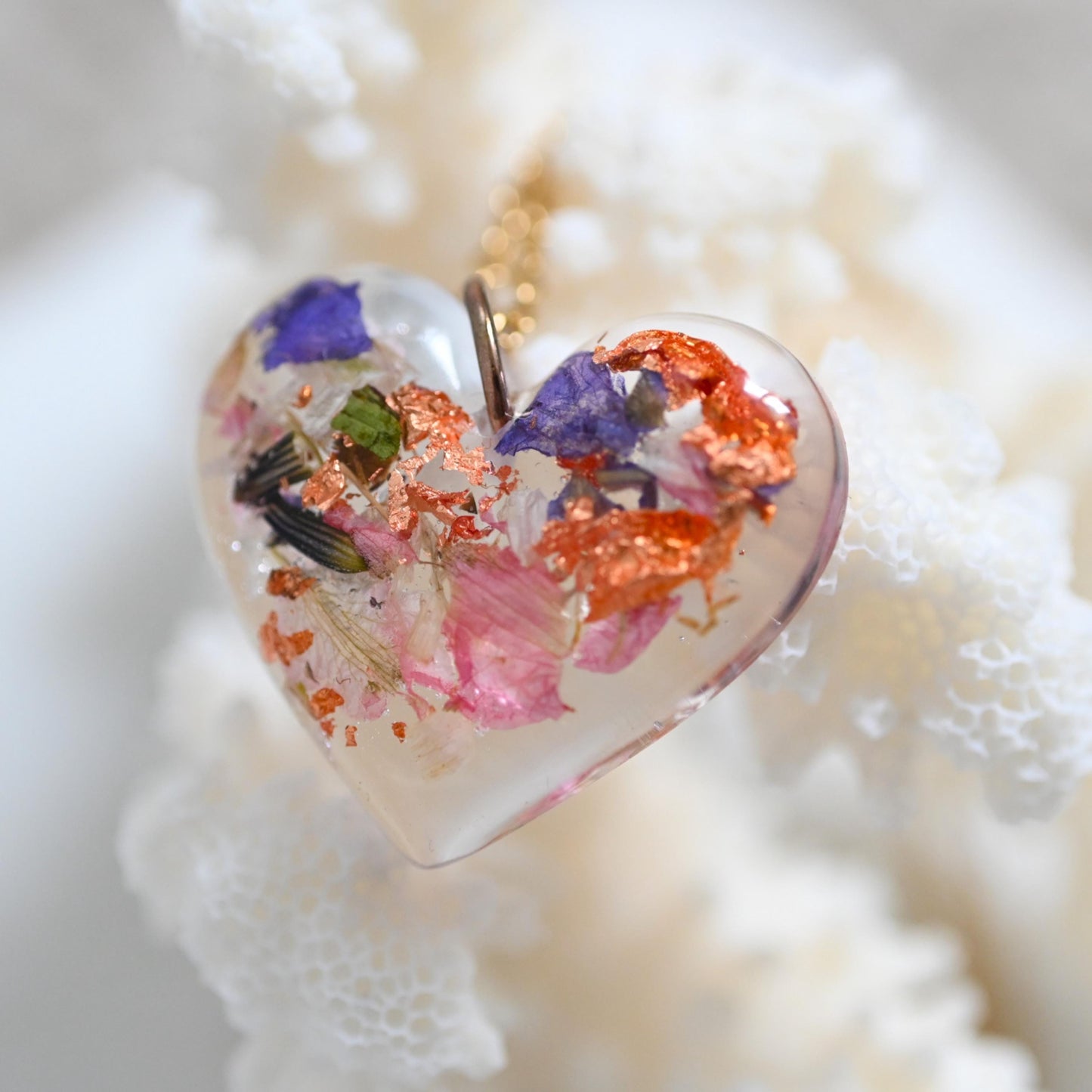 Real Wildflower Resin Necklace - Handmade Floral Jewellery - Eco-Friendly Boho Gift for Her - Perfect for Birthdays & Nature Lovers