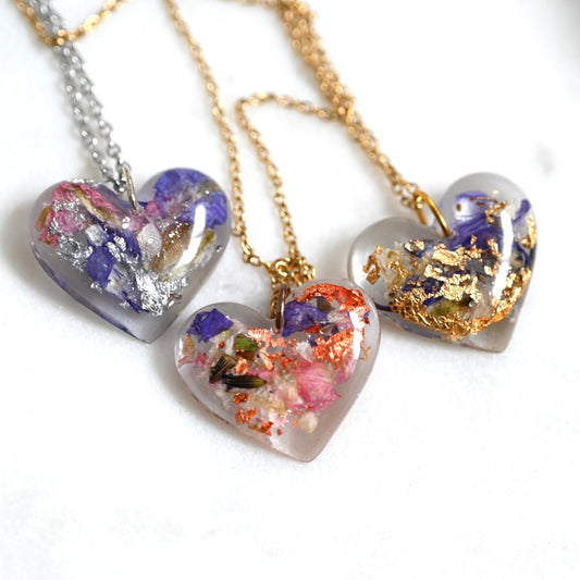 Real Wildflower Resin Necklace - Handmade Floral Jewellery - Eco-Friendly Boho Gift for Her - Perfect for Birthdays & Nature Lovers