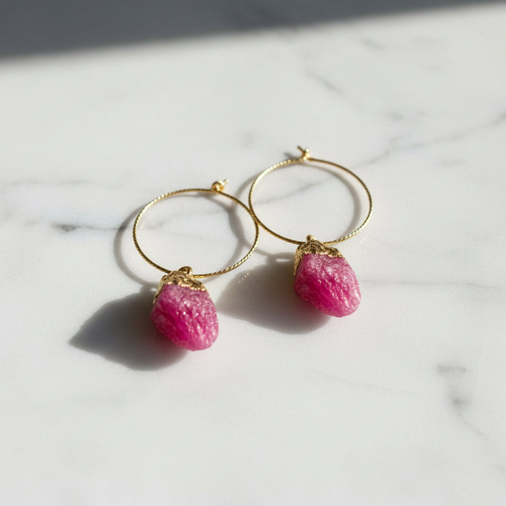 Mystery Gold-Filled Earrings Bundle - 2 Pairs (Gemstones, Opal & Hoops)