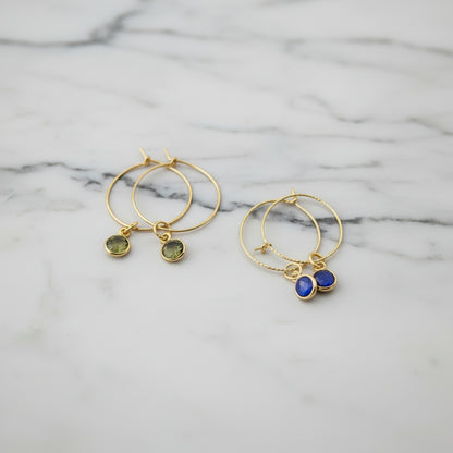 Mystery Gold-Filled Earrings Bundle - 2 Pairs (Gemstones, Opal & Hoops)