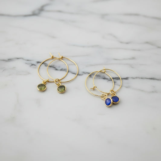 Mystery Gold-Filled Earrings Bundle - 2 Pairs (Gemstones, Opal & Hoops)