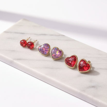 Mystery Gold-Filled Earrings Bundle - 2 Pairs (Gemstones, Opal & Hoops)