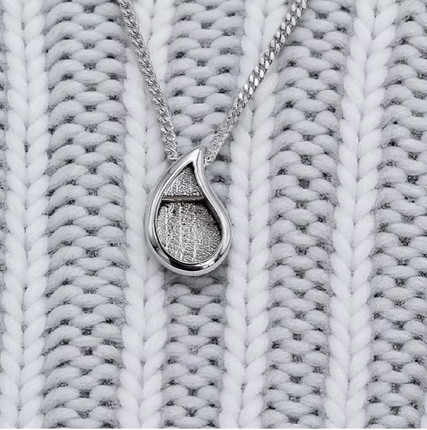 Plain Floating Milk Drop 925 Silver Pendant | Ashes, Hair & Fur Memorial Keepsake Necklace