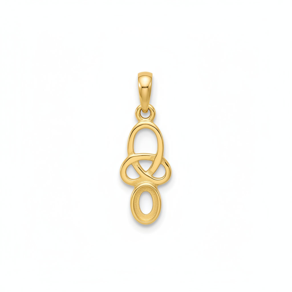 9ct Gold Dainty Celtic Knot Memorial Pendant for Ashes Hair or Flowers – 6x4mm Stone | Birmingham Hallmarked