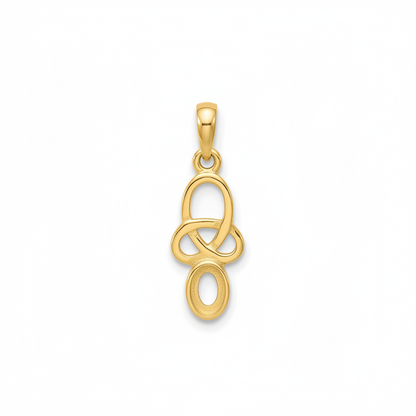 9ct Gold Dainty Celtic Knot Memorial Pendant for Ashes Hair or Flowers – 6x4mm Stone | Birmingham Hallmarked