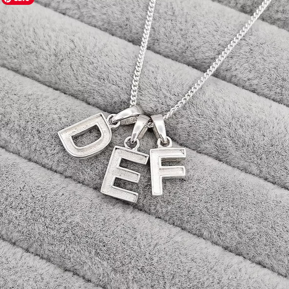 Initial Letter Mini 925 Silver Pendant | Ashes, Hair & Fur Memorial Keepsake Necklace