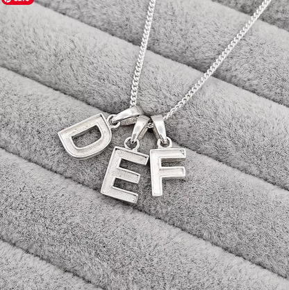 Initial Letter Mini 925 Silver Pendant | Ashes, Hair & Fur Memorial Keepsake Necklace