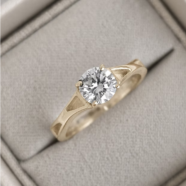 MADE TO ORDER — 9ct Gold Twisted Channel Solitaire Ring | Rose, Yellow or White Gold | Ashes, Hair & Fur Memorial Keepsake