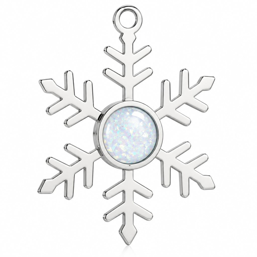 Christmas Snowflake Memorial Ornament | Ashes, Hair & Fur Keepsake