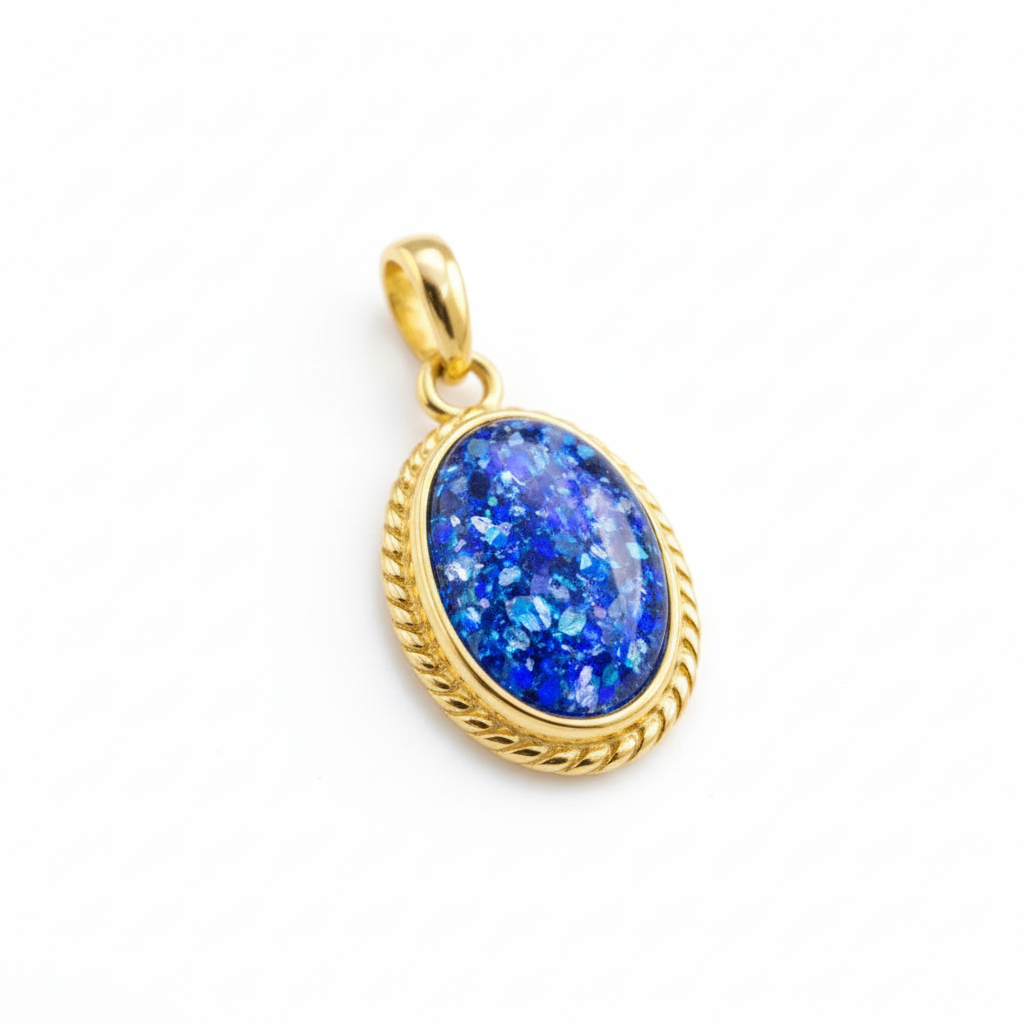 9ct Gold Rope Edge Memorial Pendant for Ashes Hair or Flowers – 3 Sizes | Birmingham Hallmarked