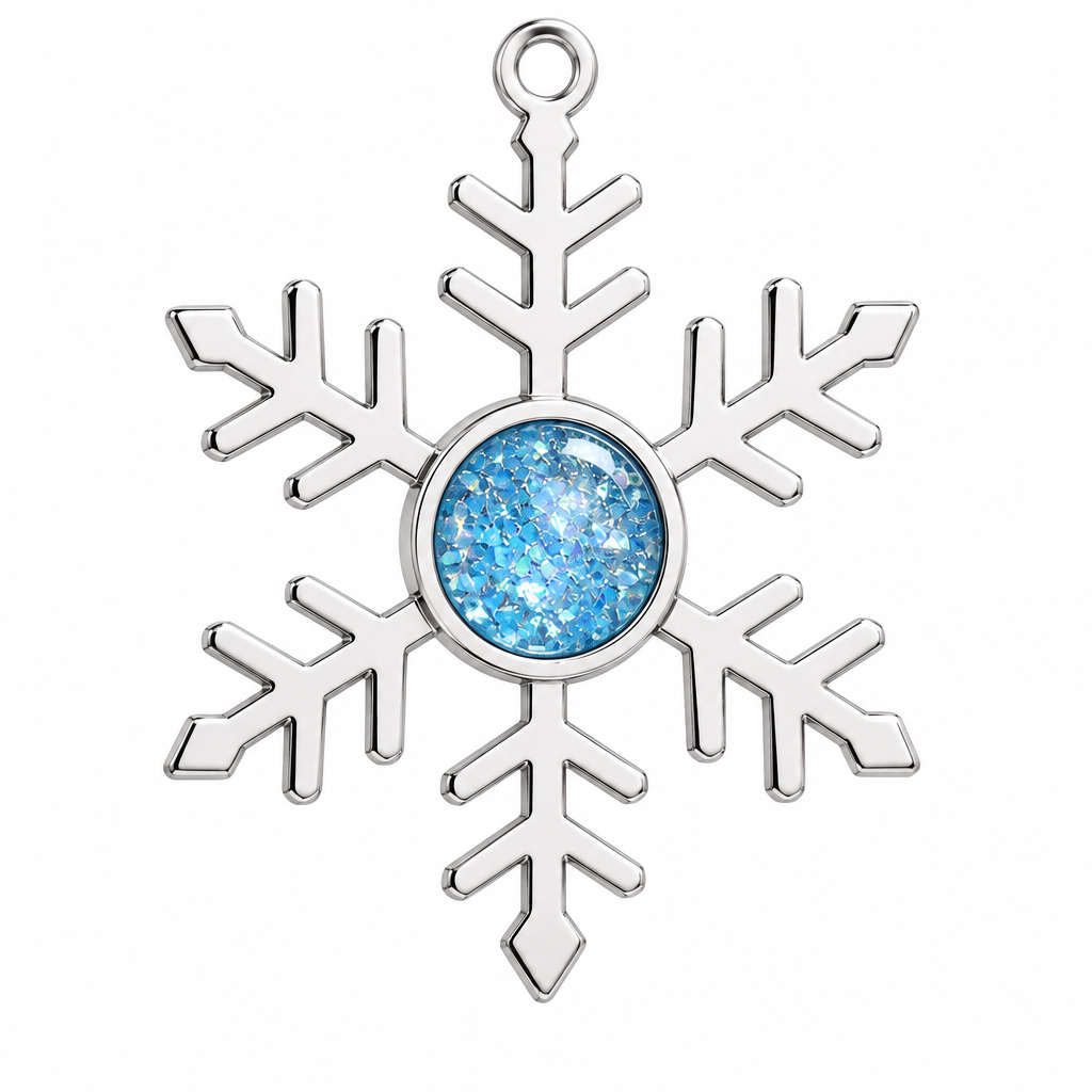 Christmas Snowflake Memorial Ornament | Ashes, Hair & Fur Keepsake