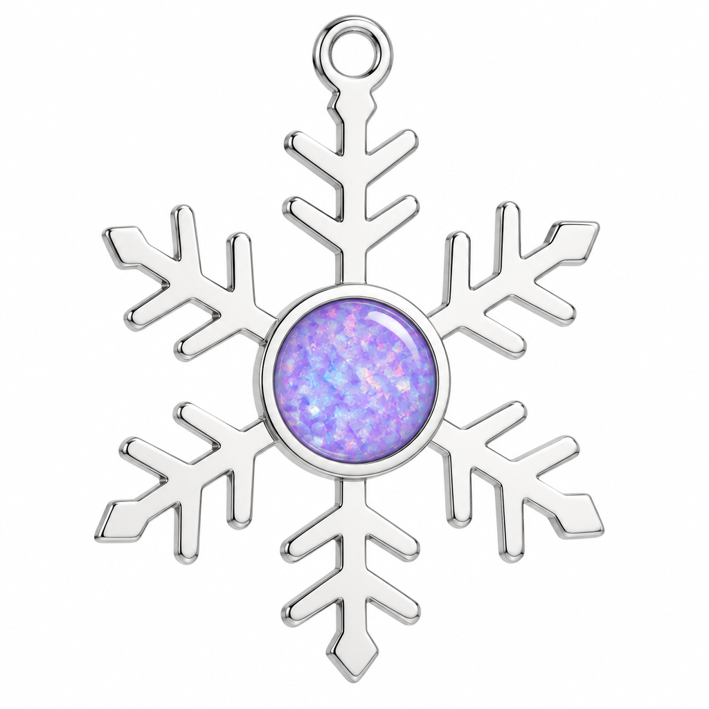 Christmas Snowflake Memorial Ornament | Ashes, Hair & Fur Keepsake