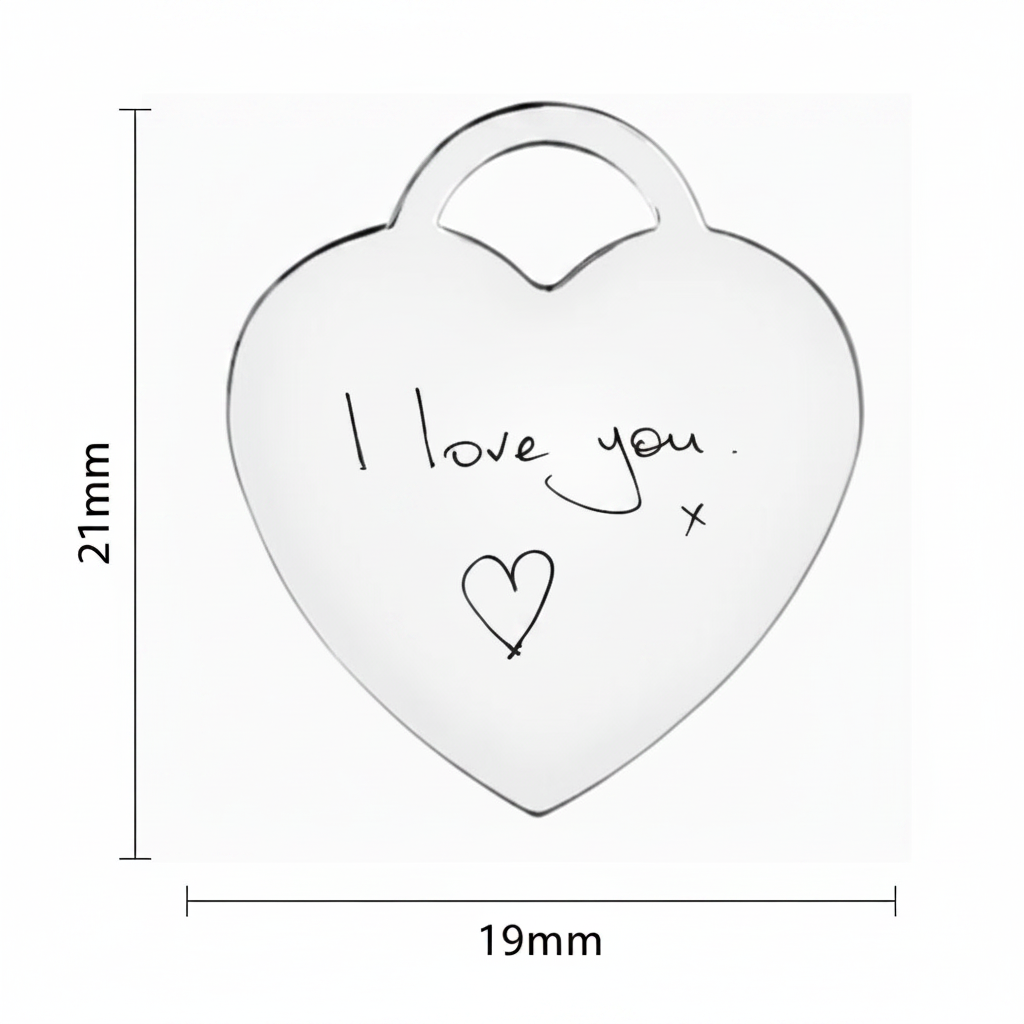 925 sterling silver 21mm heart pendant dimensions guide 21mm x 19mm — Lovely Oxford