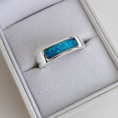 6mm 925 sterling silver unisex memorial band ring in gift box — polished channel setting
