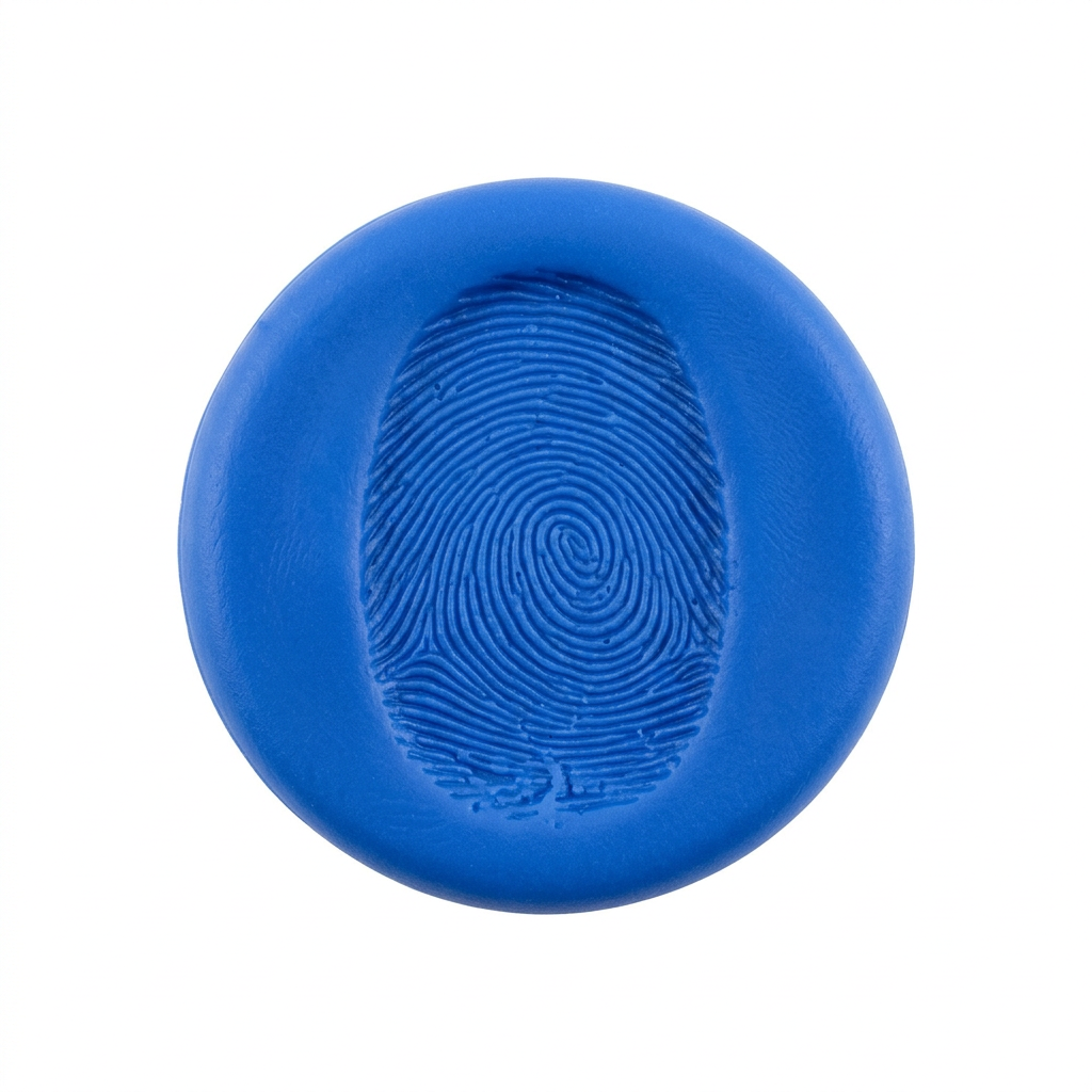 Illustrative example of a fingerprint impression in silicone putty