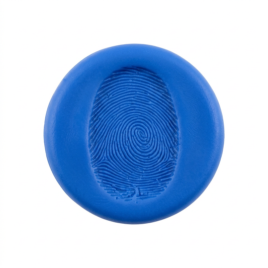 Illustrative example of a fingerprint impression in silicone putty