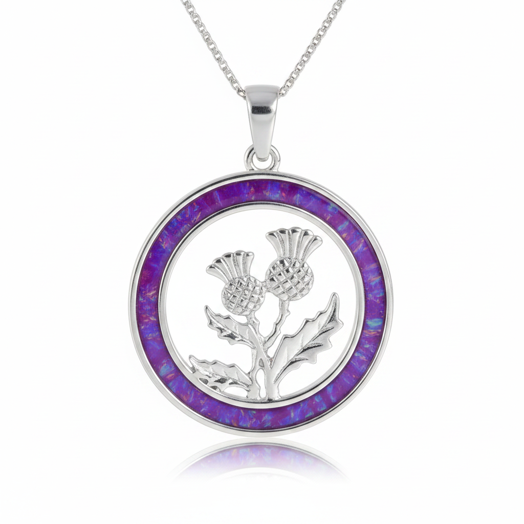 Lavender opal thistle