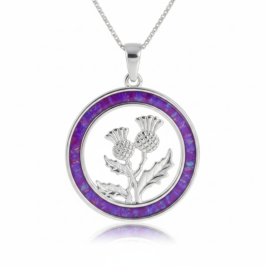 Lavender opal thistle