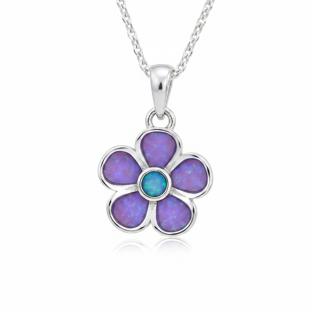 Lavender petals + blue centre