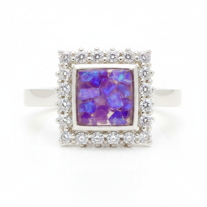 Lavender princess halo ring