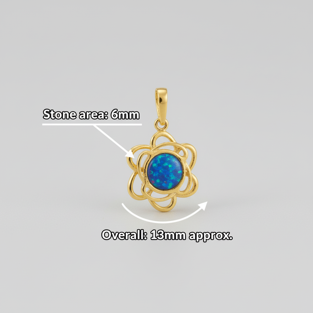 Open flower – dimensions