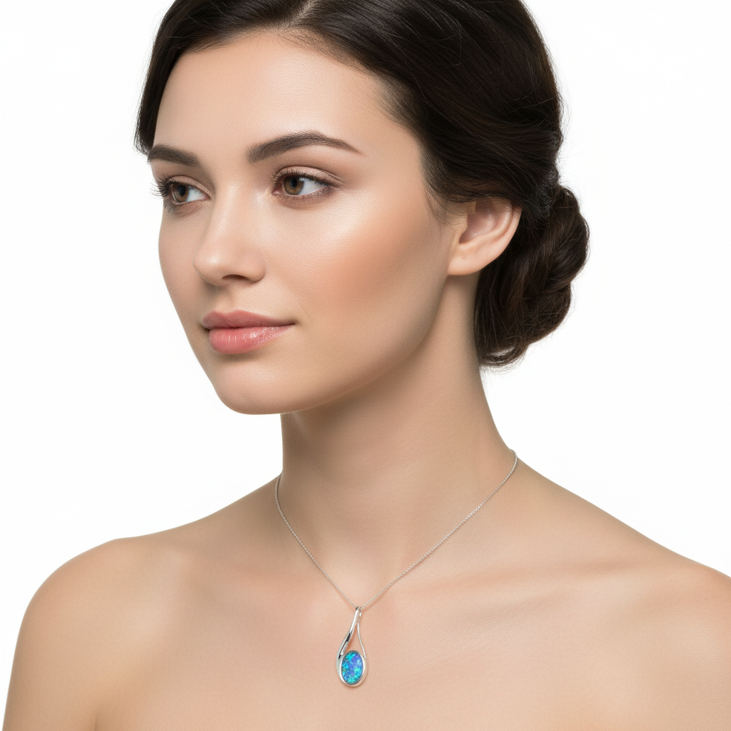 Realistic scale model teardrop pendant