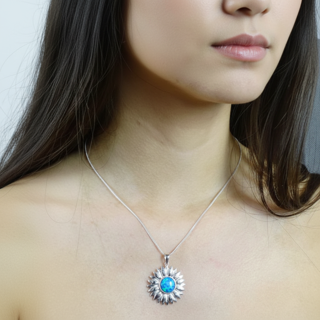 Realistic scale sunflower pendant model