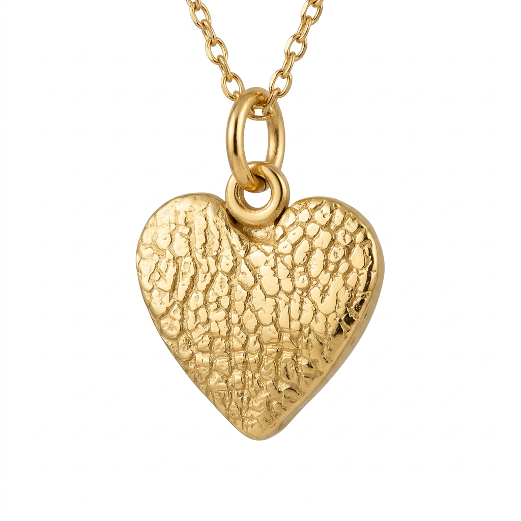 Small gold vermeil heart with matching gold chain