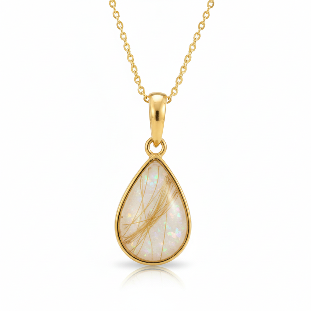 Teardrop – hair & white mica