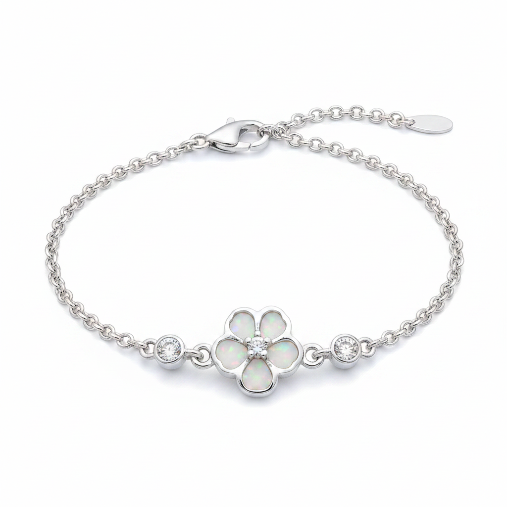 White opal full bracelet