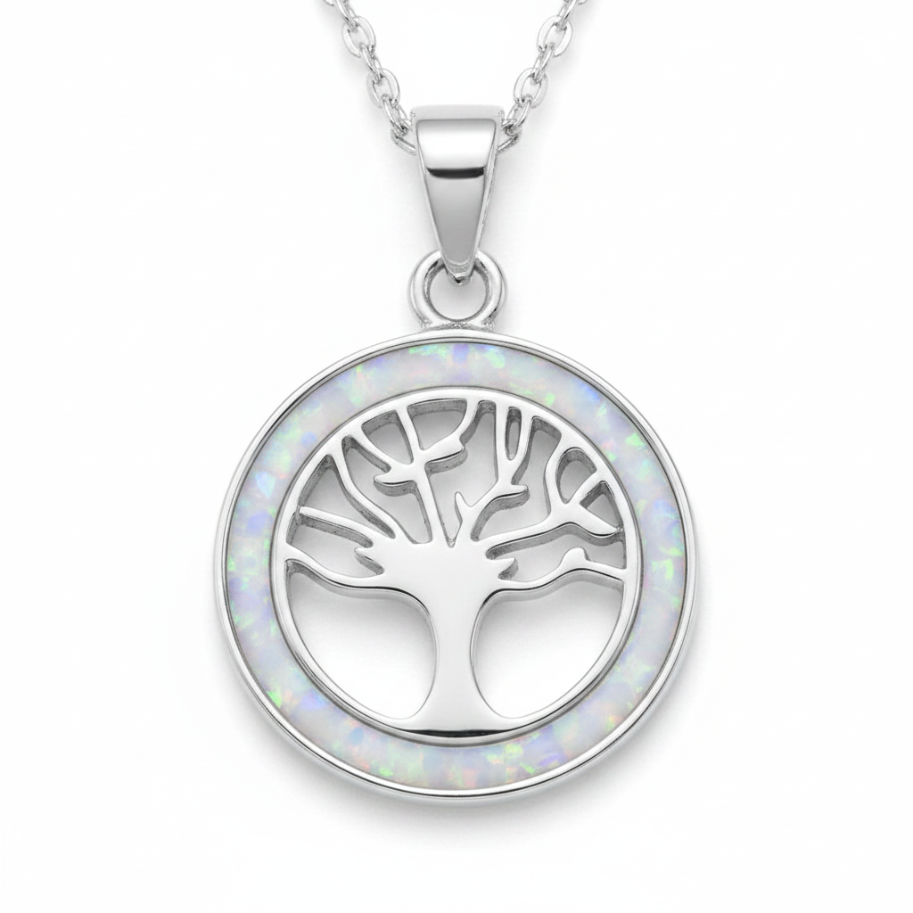 White opal Tree of Life
