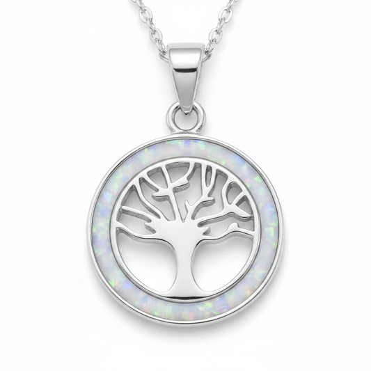 White opal Tree of Life
