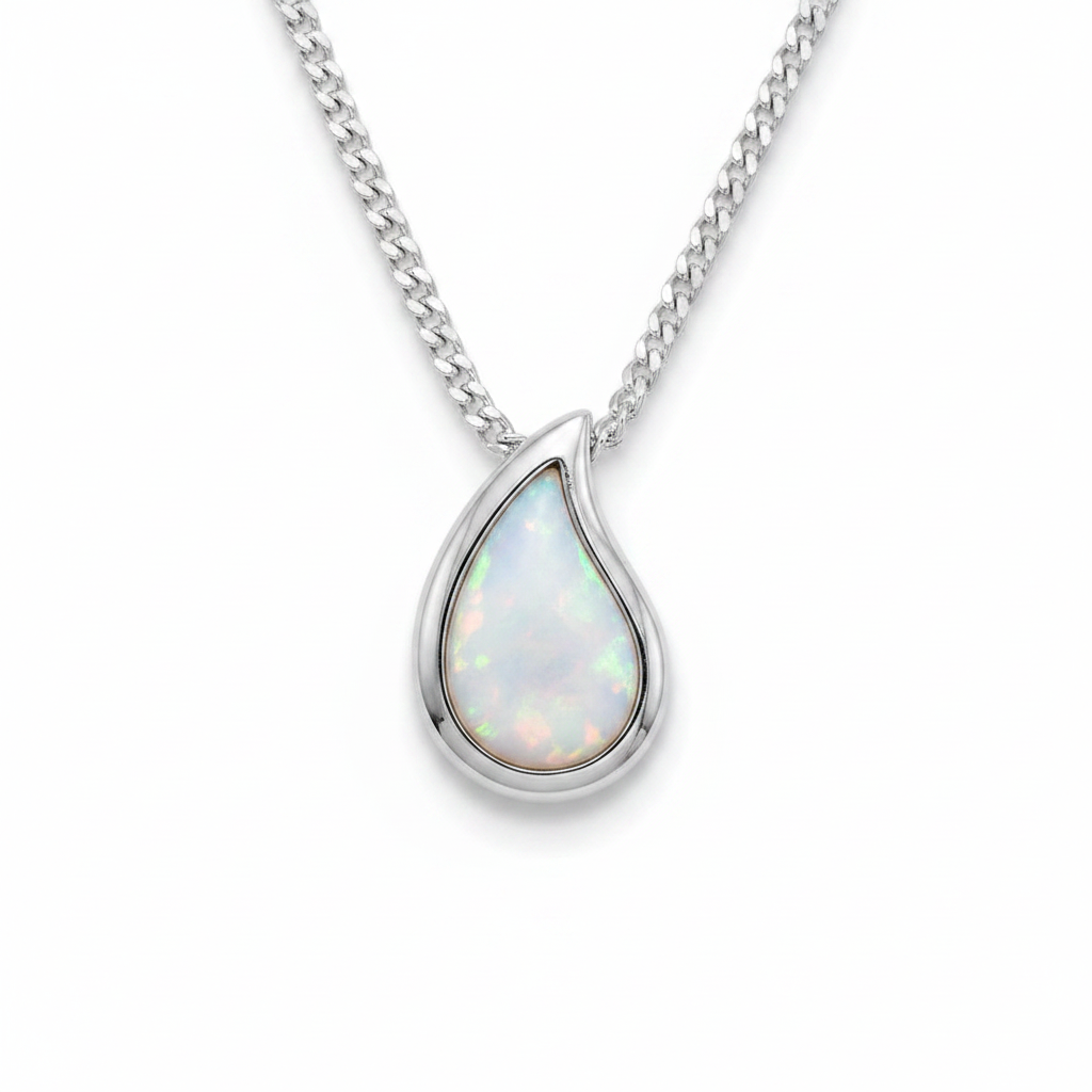 White pearl opal — fully filled