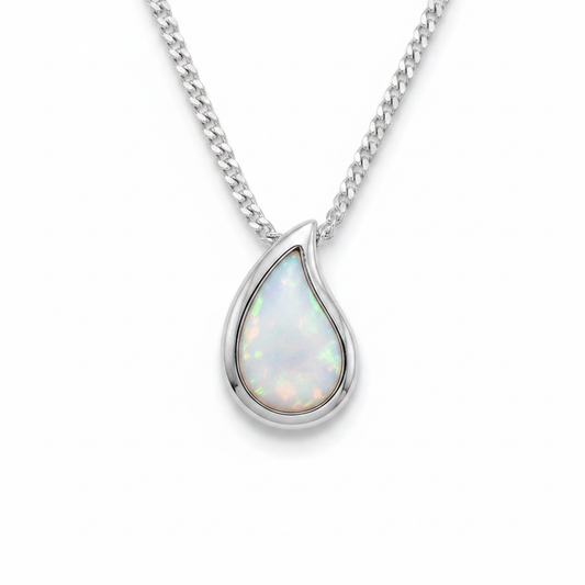 White pearl opal — fully filled